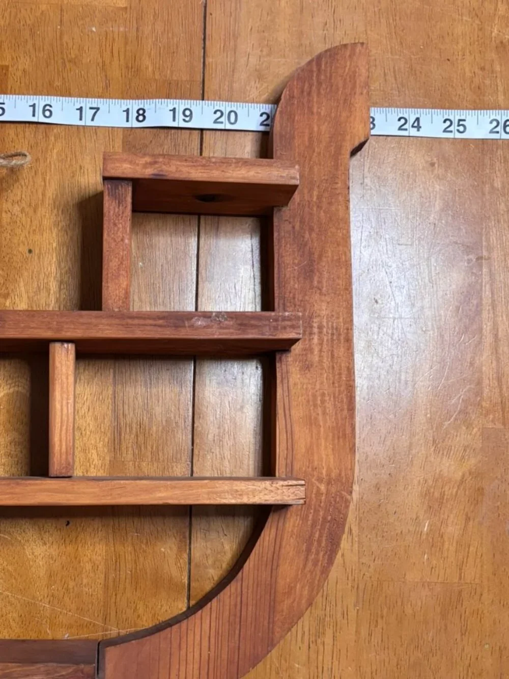 VTG Handcrafted Wooden Noah's Ark Shadow Box Wall Shelf Rustic Nursery Display